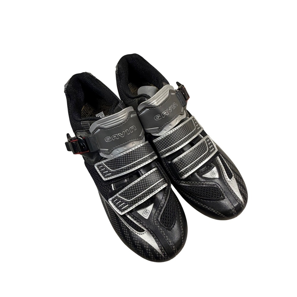Gavin‎ Elite Rd Indoor Cycling Shoes WMNS 8.5  Black Silver Road Bike Cleats